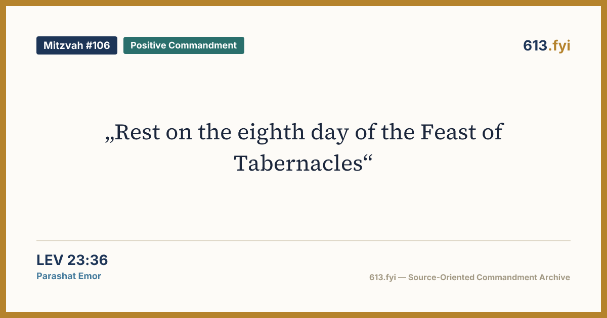 Social card for Mitzvah #106