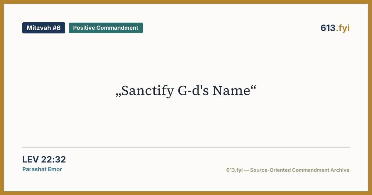 Social card for Mitzvah #6