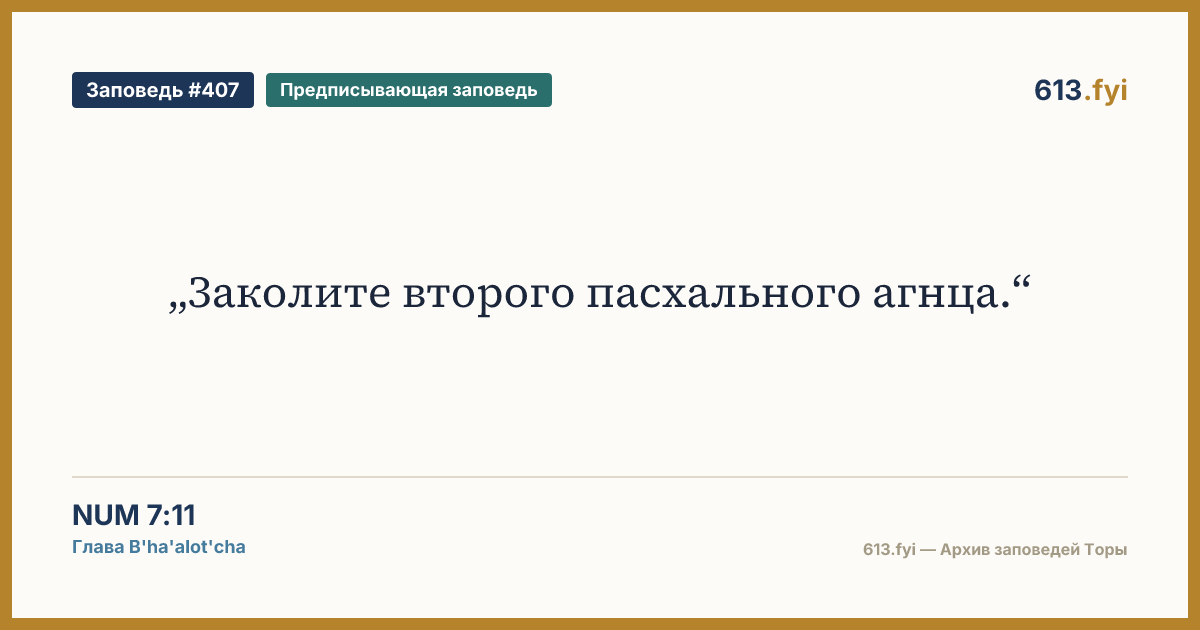 Social card for Mitzvah #407